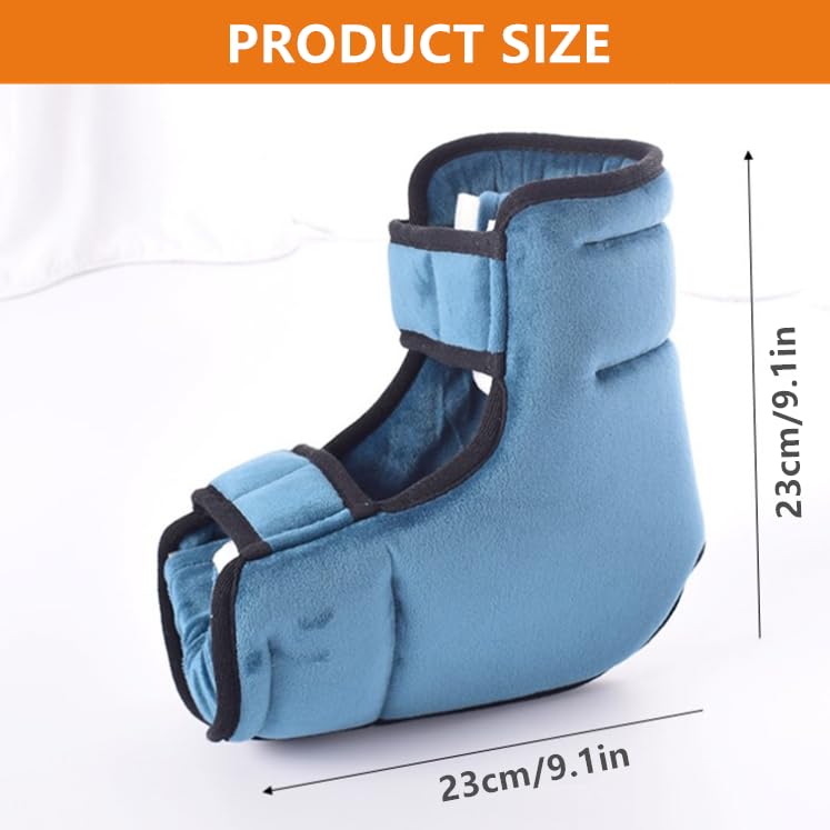 Image of WEEOATAR 2 Pcs Heel Protectors Cushion,Pain Relief Foot Pillow with Magic Sticks Relieves Pressure from Sores and Ulcers,Cushion Ankle Pillow Fits for Bed and Wheelchairs(Blue1)