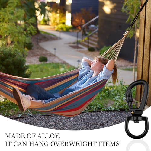 2 Stück Karabinerhaken mit Drehgelenk, Karabiner für Hundeleine Wirbelkarabiner, 360-Grad Wirbelkarabiner für Bergsteigen und Schlüsselbund, für Outdoor-Aktivitäten und Sicherung von Ausrüstung