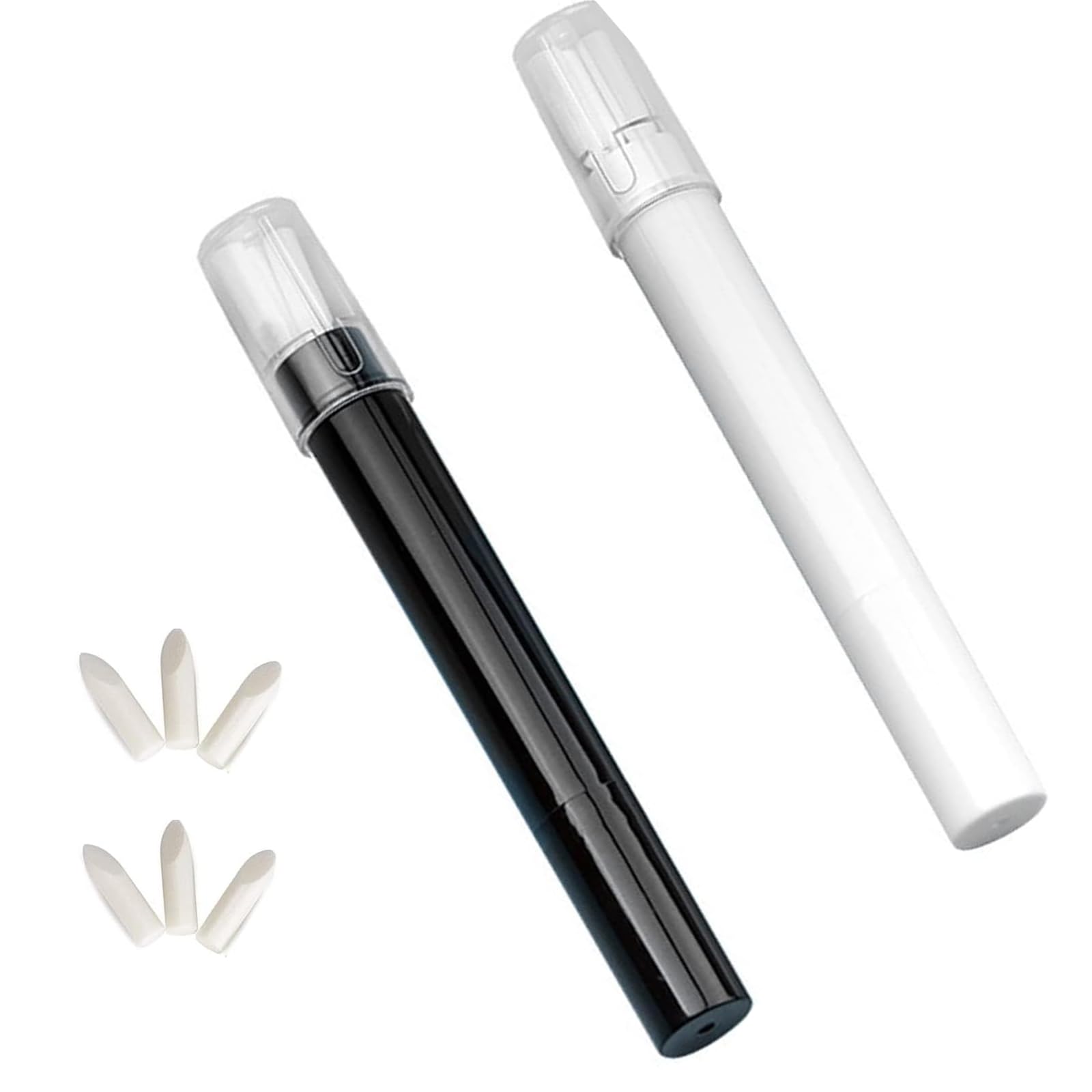 Nail Remover Correzione Pen (2 Pezzi), 6 punte sostituibili per la sostituzione delle unghie, Nail Polish correttore matita,Penna Pulitore Rimozione Smalto per Unghie