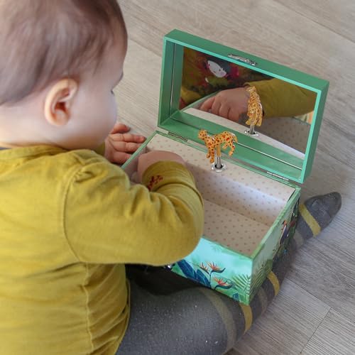 Joyero musical niña Trousselier caja de música Beethoven verde Sabana infantil 5