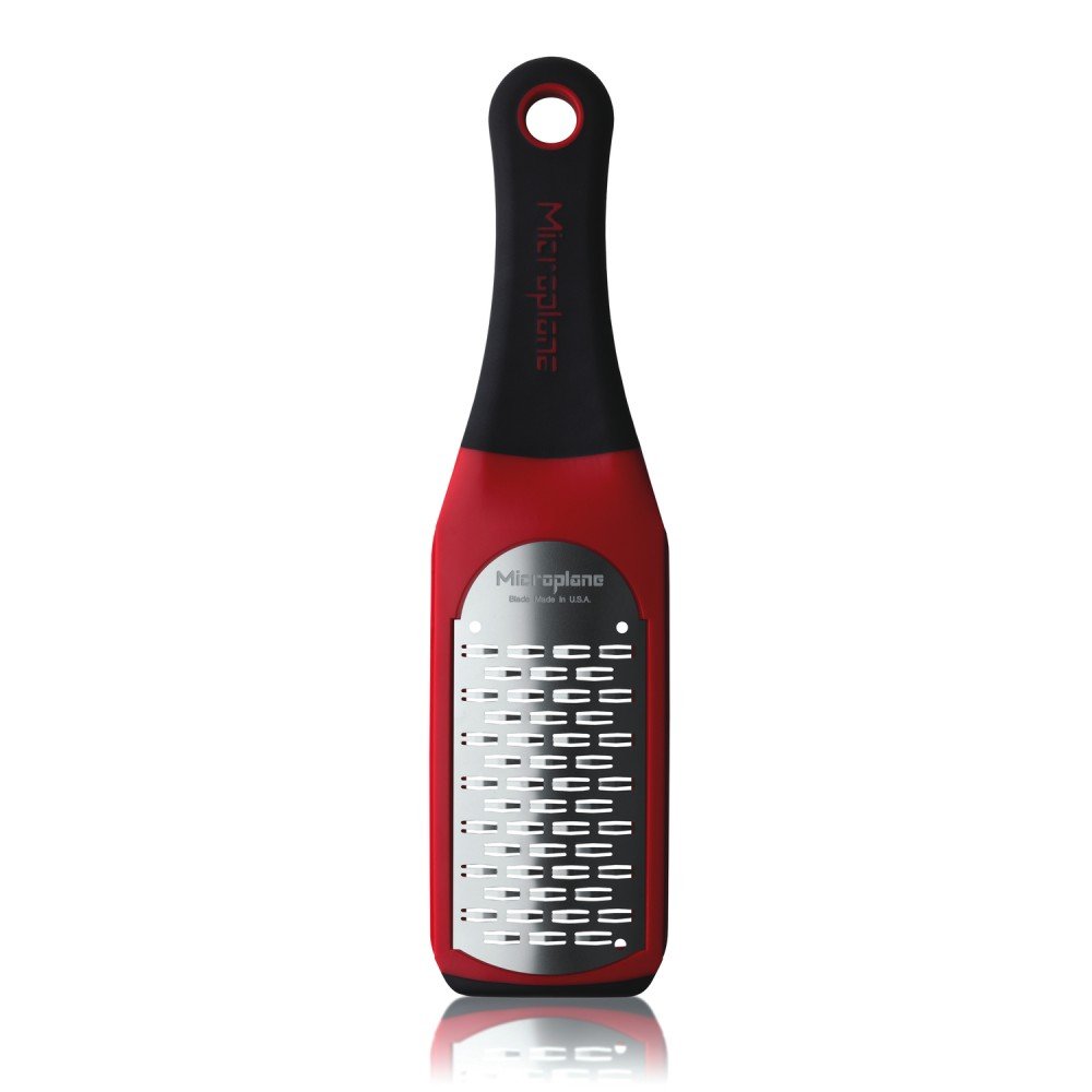 Microplane Artisan Series Bi-Directional Ribbon Blade Cheese Grater Red