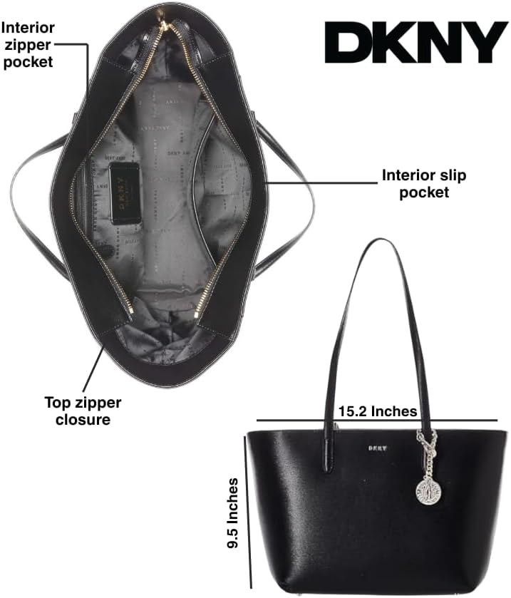 DKNY womens Bryant Medium Leather Tote Bag - Image 6