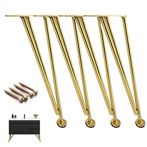 Patas de Metal muebles Pata del armario Patas de Mesa,Dorado,Metal Pesado,Sofá Moderno Medieval Mueble Mesa de Café Muebles Patas (26cm/10in) Cover