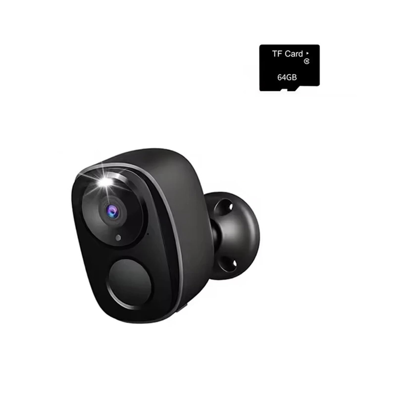 Oshpmbdlyfj Usb Cameras Wireless Outdoor 2K Battery Powered Wifi Camera Ai Motion Siren Spotlight Color Night Vision Ip66 Waterproof(Bw4-B No Card)
