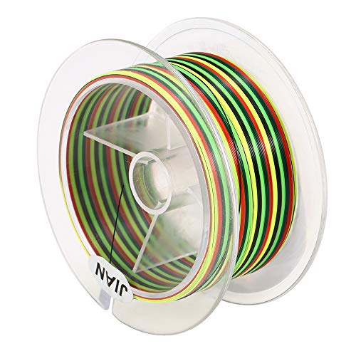 DECDEAL Linhas de pesca coloridas 1M 1 Linhas de pesca de cor 100m Linha de pesca trançada