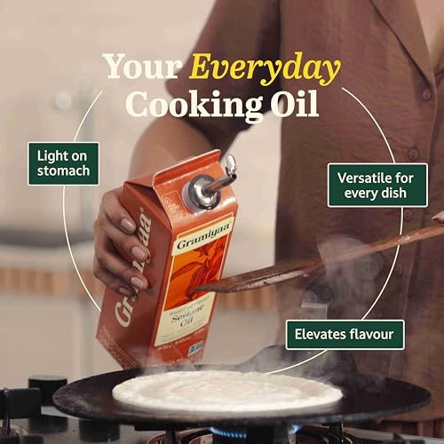 Image of Gramiyaa Cold Pressed Sesame Oil 5 Litre | Traditionally Extracted | Chemical-free, Zero Trans-fat Cooking Oil | Unrefined Oil | Kachi Ghani Til Oil for Cooking