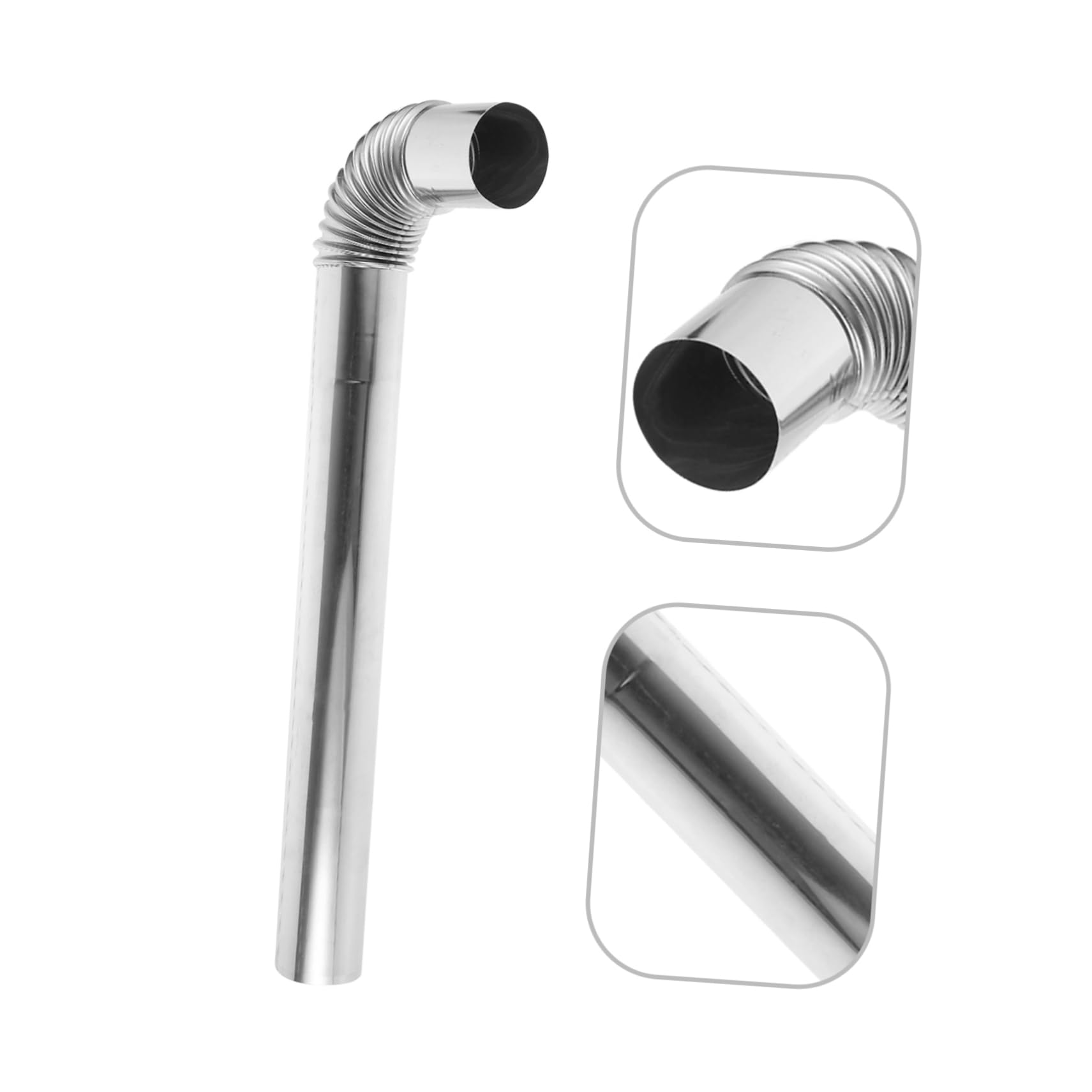 Flexibles Edelstahl-Ofenrohr Teleskopisch – 0,65-1,5 M, Gebogen, Hitzebeständig Für Holzofen & Camping