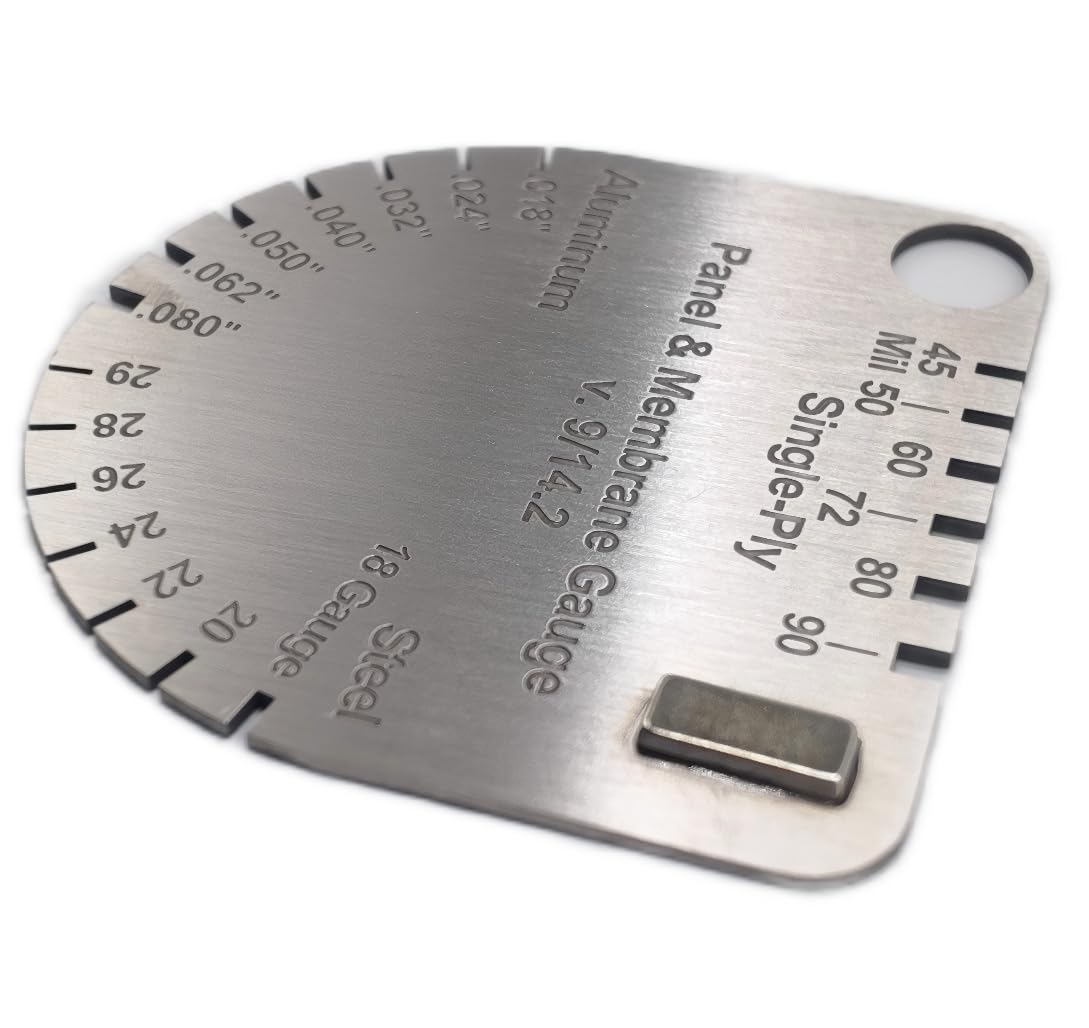 Upgraded Panel & Membrane Gauge Shingle, Replaces Shingle Gauge, Measuring Thickness and Metal, Thickness for Metal Roofing and Membrane Roofing Single Double Ply