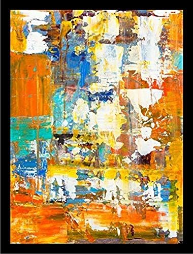 FRAMED Traffic Jam I by Elizabeth Stacke 24x32 Art Print Poster Abstract Colorful Painting Mixed Color Design image 2