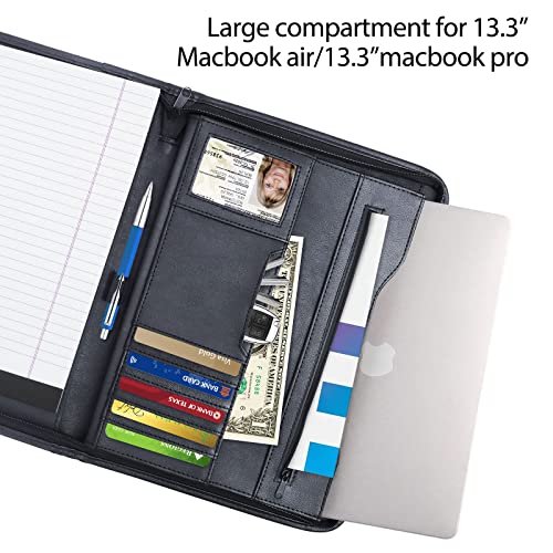 Godery Zippered Padfolio Portfolio