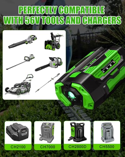 Image of 2Pack 56V 5.0Ah Replacement for EGO Battery:Lithium ion Battery BA2800T BA4200T BA1400T Compatible with All EGO 56 Volt Tools and Chargers