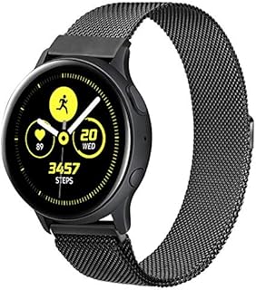 ZGCE Kompatibel mit Samsung Galaxy Watch Active/Active 2 40mm/44mm Armband, 20mm Edelstahl Mesh Metall Uhrenarmband für Gear Sport/S2 Classic/Garmin Vivo Active 3/Watch 3 41mm (20mm, Schwarz)