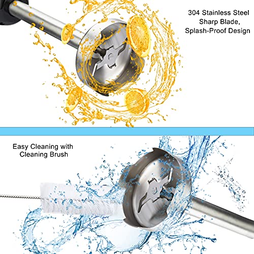 Keylitos 5-In-1 Immersion Hand Blender, Powerful 12-Speed Handheld Stick Blender With 304 Stainless Steel Blades, Chopper, Beaker, Whisk And Milk Frother For Smoothie, Baby Food, Sauces Red,Puree, Soup (Black) #TOP6