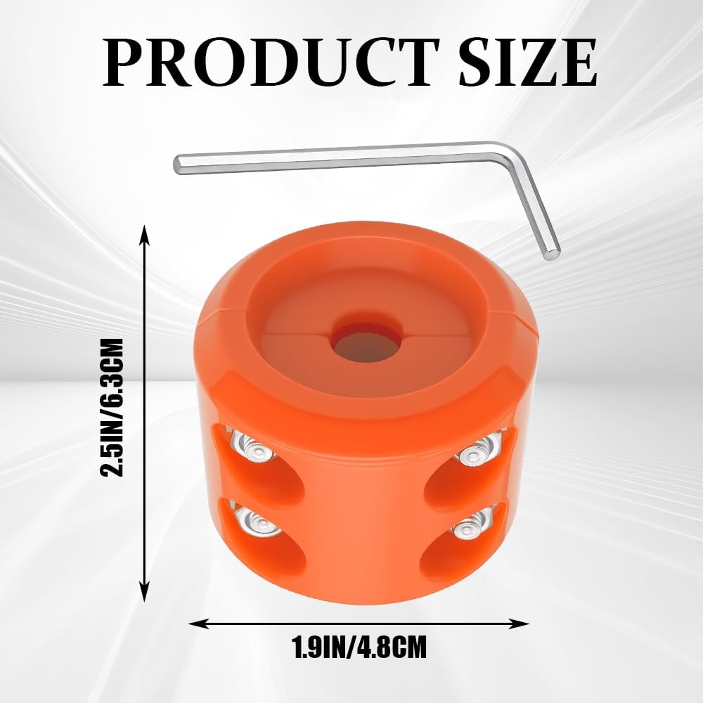Winch Stopper for Cable, ATV UTV Truck Rubber Winch Rope Stopper, Cable Saver Hook Stopper Line with Stainless Steel Screw and Nut, Quick Installation Tool for Wire Synthetic Rope (Orange)