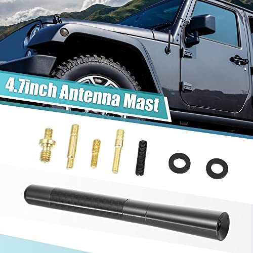X Autohaux A22081800UX1126 1 Set 12Cm 4.7 Inch Universal Car Am Fm Radio Signal Antenna Mast thumb #1