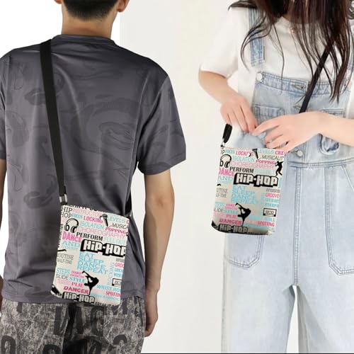 FEELMEM Hip Hop Dancer Gifts Hip Hop Dance Crossbody Bag Hip Hop Dancing Themed Crossbody Purse Hip Hop Competition Gifts4