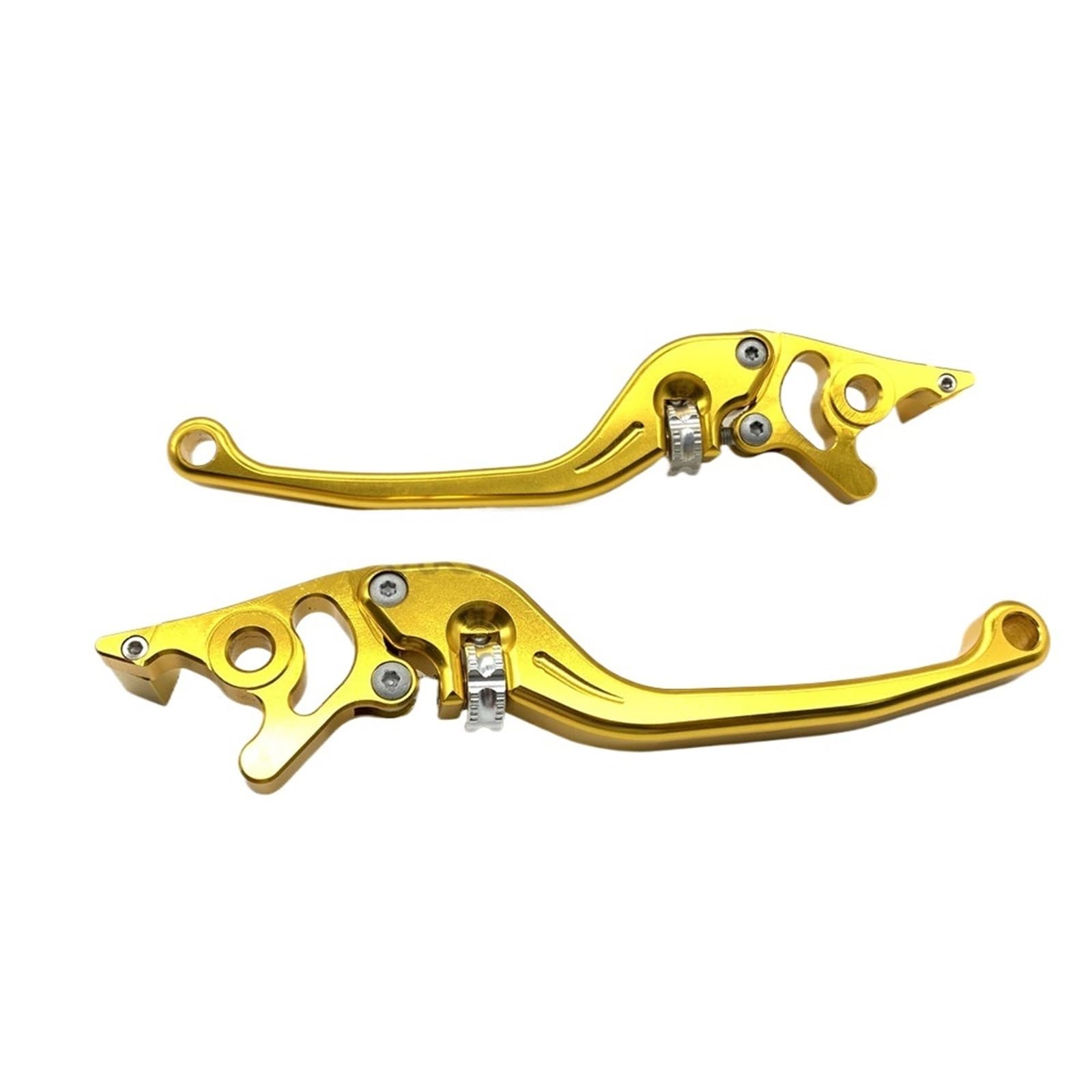 HGATSFGD Motorcycle Adjustable Brake Clutch Handle Racing Levers Universal Fit for Honda Fit for Yamaha Fit for Kawasaki Brake Handle Motorbike Brake Levers(Golden)