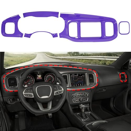 Barong for Dodge Charger 2015-2024 Accessories Charger Center Consoles Dash Board Dashboard Instrument Trim (Purple) by Generic - Used condition - US$33.59