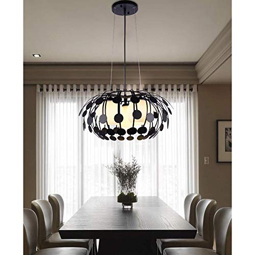 Éclairage lustre suspendu salon pour illuminer les hauts plafonds - 3