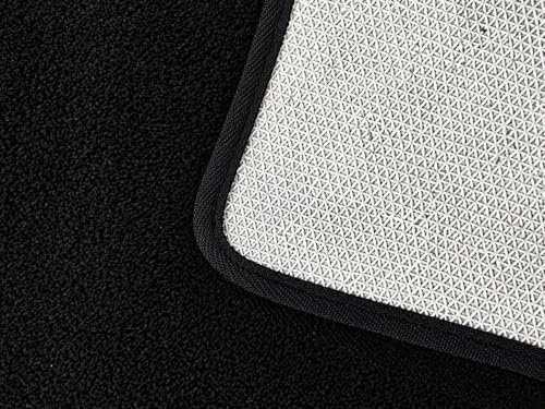 Image of Ultra Soft Bedside Runner Rug 22x55 Inch, Anti-Slip Floor Mat for Bedroom, Long Plush Carpet Runner for Bedside, Living Room, Hallway & Home Decor, Washable Comfortable Area Rug (Black)