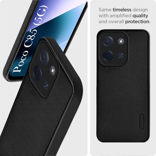 Image of Jkobi Rubberised Back Cover Case for Poco C85 5G (Textured Grip Design | Micro-Fiber Cloth Inside | Slim and Light Weight | Soft Touch and Feel)