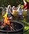 Bettermade 2 in 1 Fire Pit for Outside, 30in Wood Burning Outdoor Firepits with Spark Screen for Camping, Bonfire, Garden, Picnic, Includes Poker & Cooking Grate for Backyard Patio BBQ
