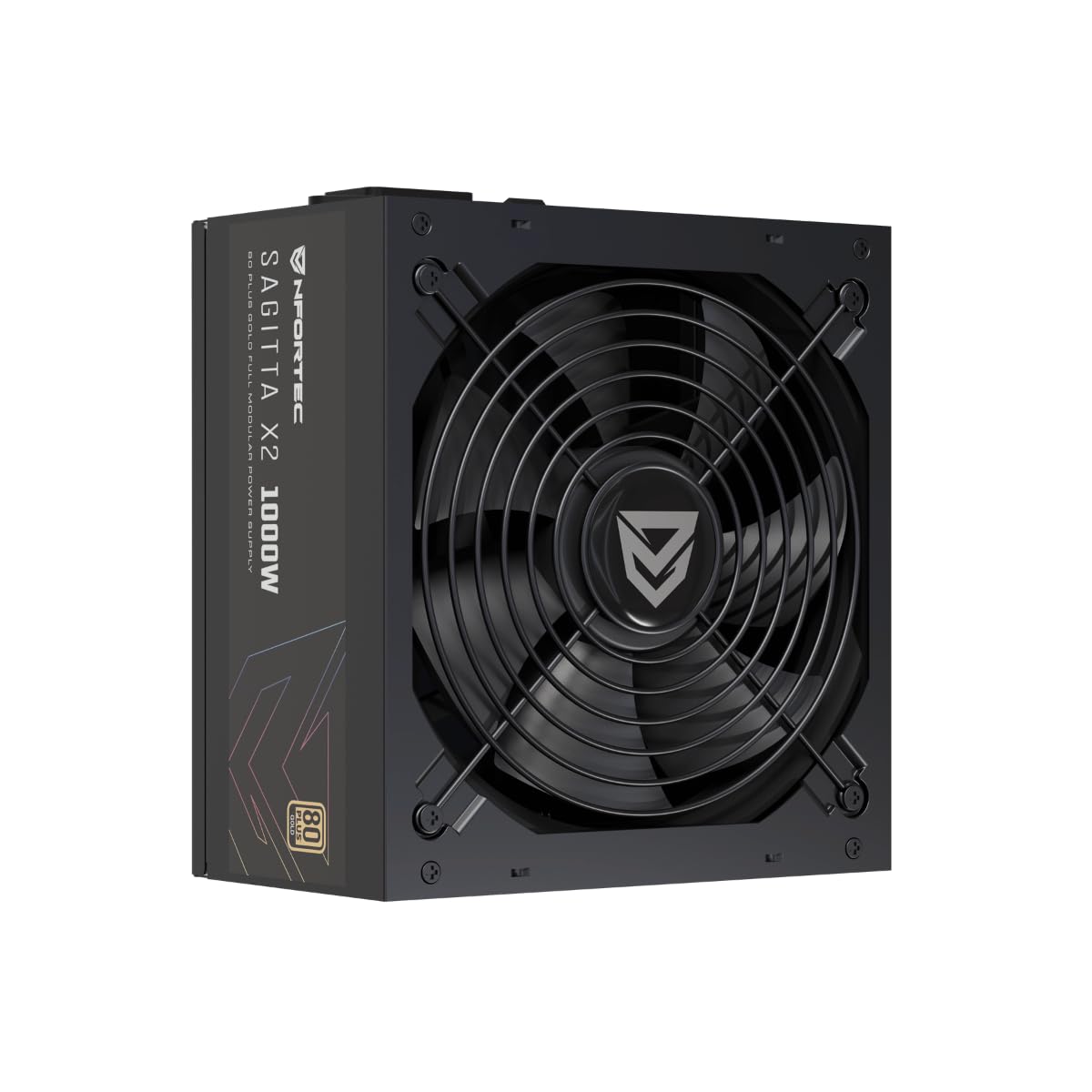 Nfortec Sagitta X2 1000W Fuente de alimentación Full Modular 80+ Gold, Ventilador silencioso PCIE 5.1, ATX 3.1, Negro