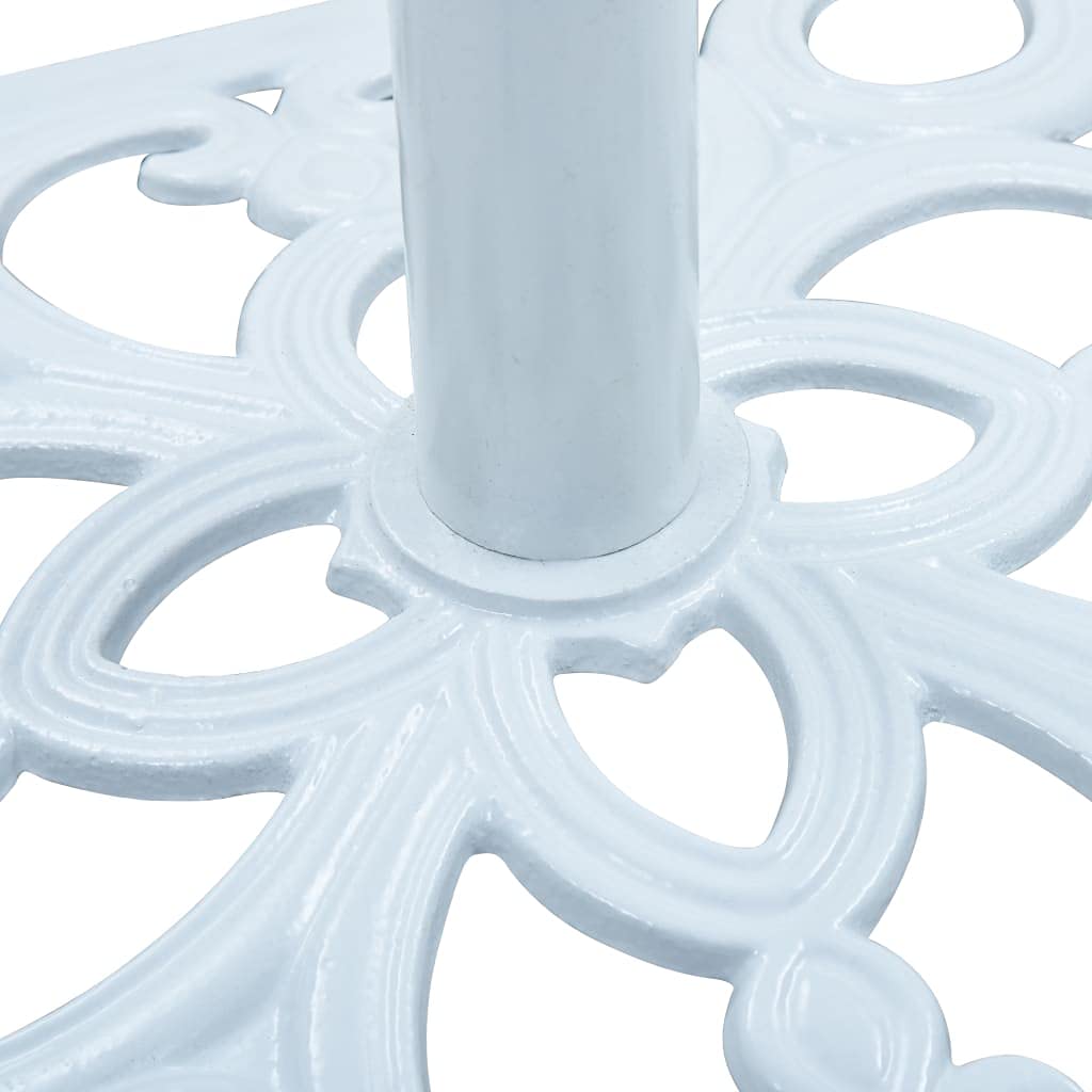 vidaXL Base per ombrellone, 12 kg, 49 cm, Colore: Bianco