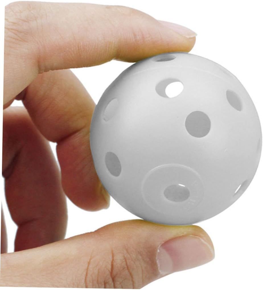 Totority 100pcs Plastic Golf Practice Balls Soft Hollow Training Balls for Indoor Outdoor Swing Golf Training Equipment