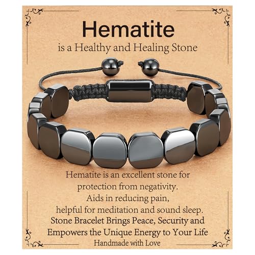 Saroly Hematite Bracelet Gifts for Men...