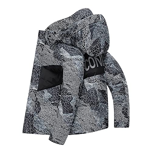 Puffer matelassé homme veste en duvet imperméable noire à capuche