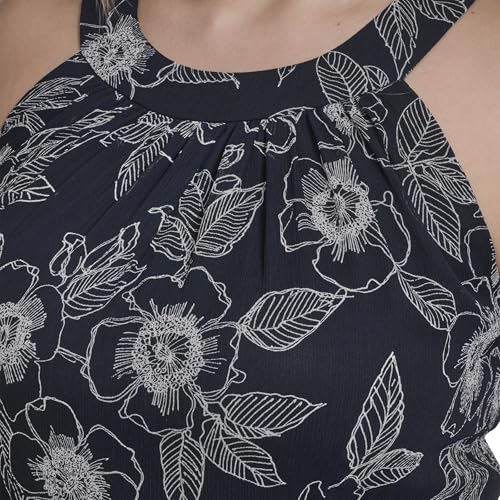 Image of Tommy Hilfiger Women's Sleeveless Halter Neck Tiered Maxi Dress