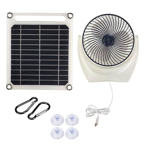 jojnsha Solar Powered Fan 6W Solar Panel With Solar Exhaust Fan For Greenhouse Shed Chicken Pet Houses Outside