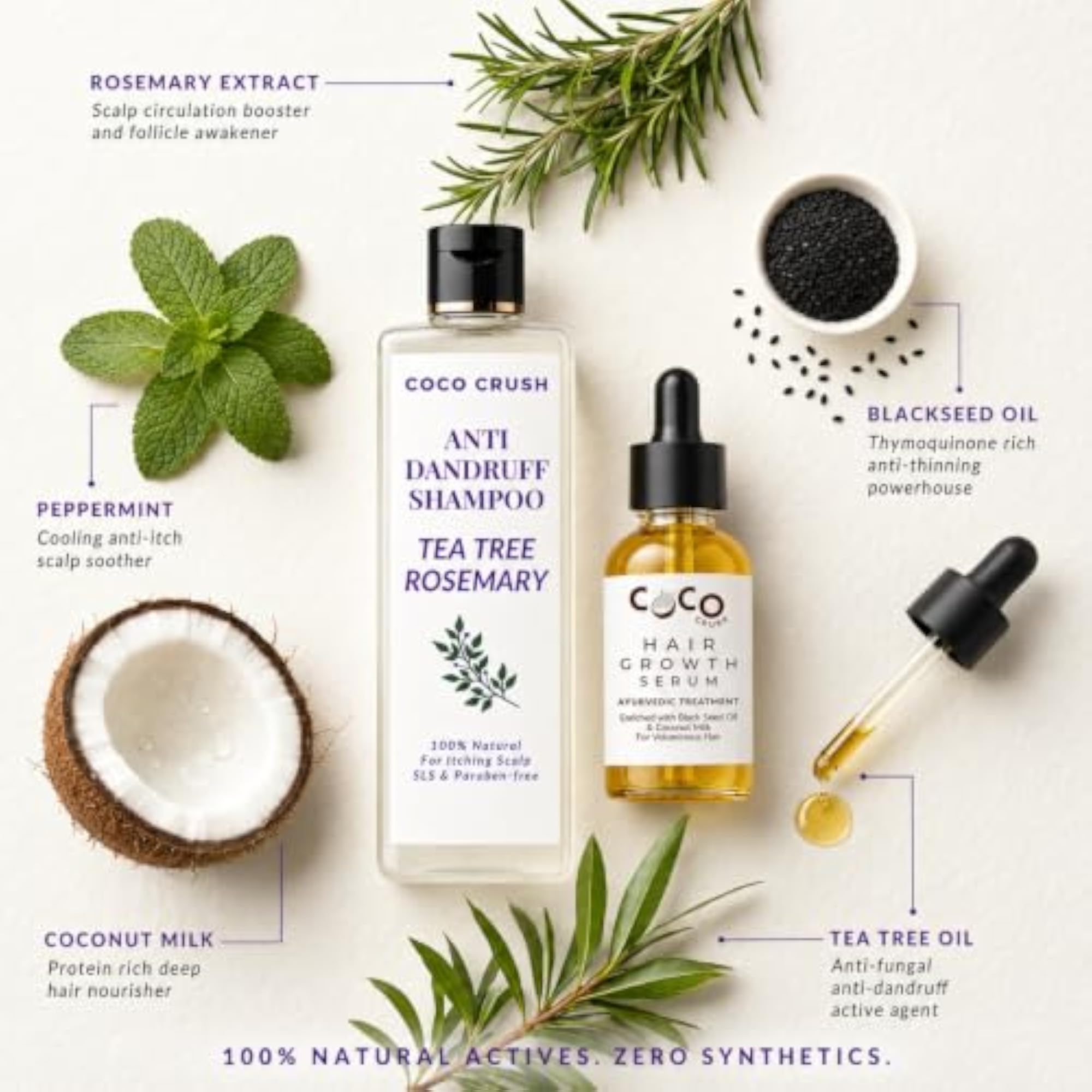Hair Growth Serum & Anti-Dandruff Shampoo Combo