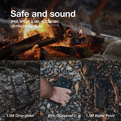 Agm H5 Pro Rugged Smartphone Unlocked, Android 12 Rugged Phone With Triple Camera, Mediatek Helio G85, 109Db Speaker, 8Gb Ram 128Gb Rom, 7000Mah, Fingerprint Sensor, Nfc, 6.52Inch Rugged Cell Phone #TOP4