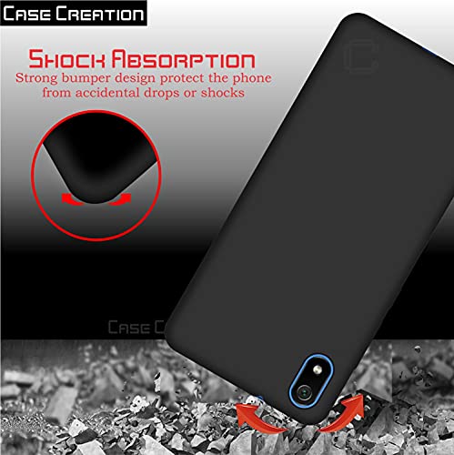 Image of Case Creation for Redmi 9i 2020 Back case, Xiaomi Redmi 9i Slim Flexible Smart Look case with 360 Camera All Angle Protection (Pure Black)