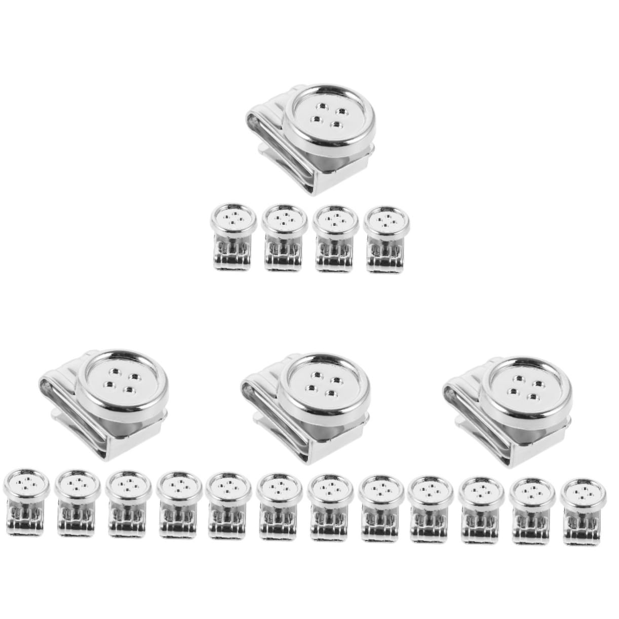 ARTIBETTER 4sets Pants Suspenders Button Attachments Lightweight Men's Suspenders Button End Braces 5pcs*4