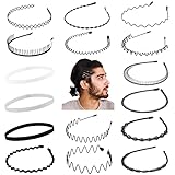 diademas originales para despedida soltera ❤ 【Paquete incluido】 Recibirás 16 diademas, incluidas 13 diademas de metal con ondas de resorte y 3 diademas deportivas elásticas. y reemplazar Las diademas antideslizantes de tamaño perfecto son adecuadas para todo tipo de cabello.