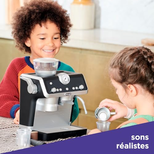 Casdon De'Longhi Jouet - Machine à café Barista - Ensemble de Cuisine pour Enfants avec pièces Mobiles, Sons réalistes et café Magique - 3 Ans +, Silver – Image 5