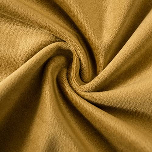 Image of 12x20 Decorative Lumbar Velvet Throw Pillow Covers Set of 2,Mustard Yellow | JUSPURBET Cozy Soft Velvet Pillowcases with Invisible Zipper for Modern Couch Sofa Bed Living Room Bedroom Home Decor