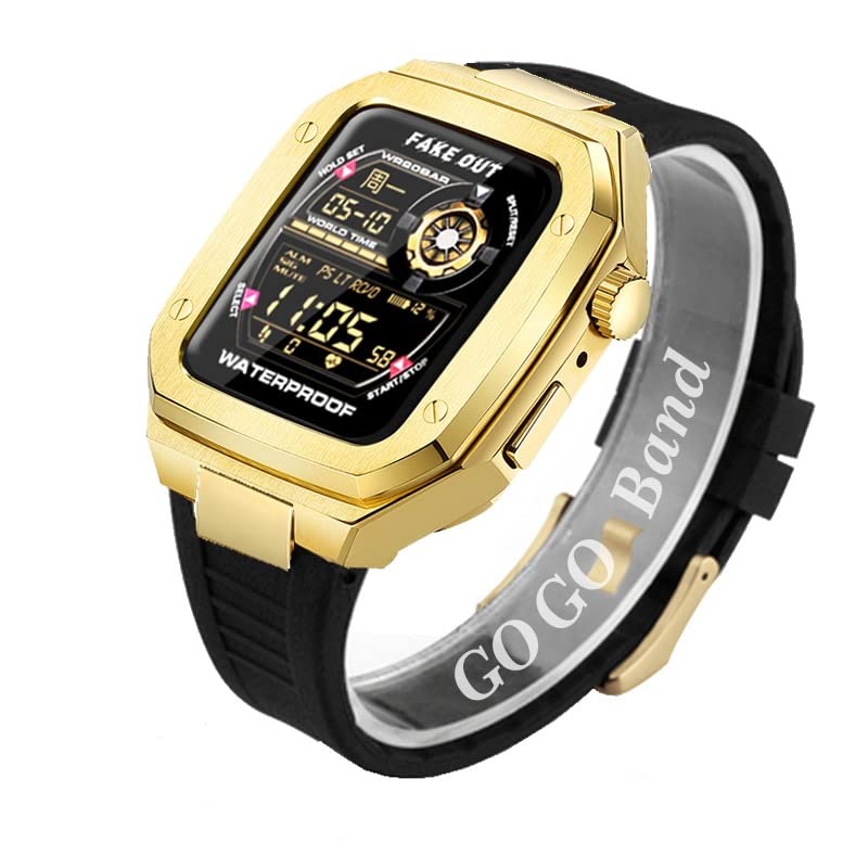 Kit modification Apple Watch bracelet métal boîtier acier iWatch 45mm 44mm - 6