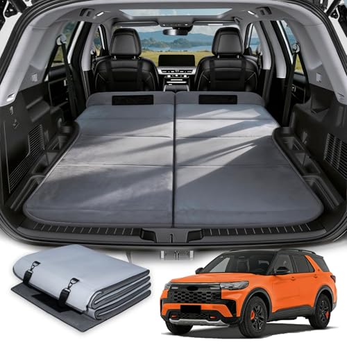 Image of Car Bed for Ford Explorer, Foldable Non-Inflatable Memory Foam Camping Mattress, Thickened Portable SUV Trunk Sleeping Pad, Air Mattress Upgrade for Camping & Travel Essentials, Outdoor Sleeping Bed