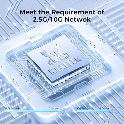 Image of Network Ethernet Switch,2.5 Gigabit Portable, Plug&Play,Fanless Housing,Black, for Home /Office,4*2.5G with 2*10G SFP
