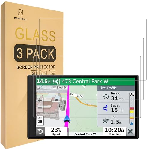 Film protecteur d'écran pour Garmin DriveSmart 65 61 71 76 Mr.Shield verre trempé 9H lot de 3
