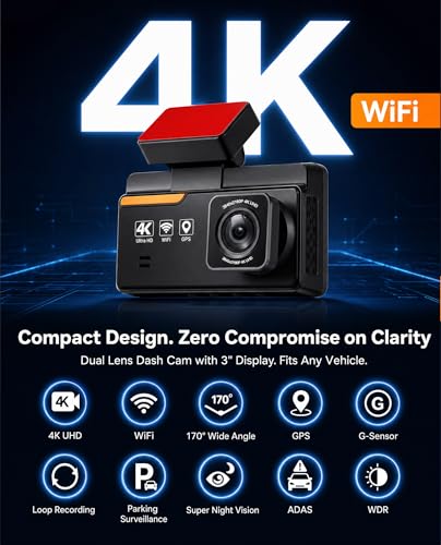 Dashcam 4K con GPS integrado y grabación continua para proteger tu coche en cada viaje diario 2