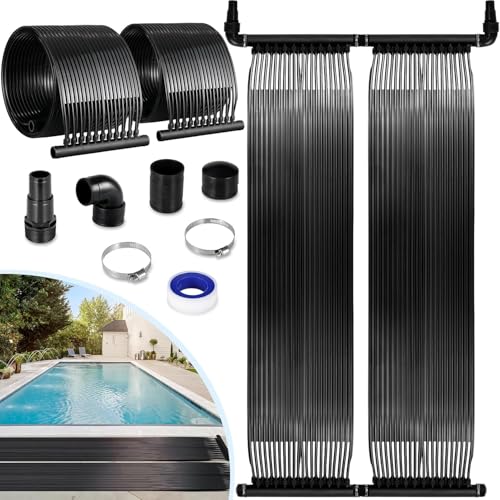 LIFERUN Chauffage Solaire pour Piscine 150x300 cm, Chauffage Solaire de Piscine, Collecteur Solaire, Réchauffeur Solaire pour Piscine de 4,2㎡ jusqu'à...