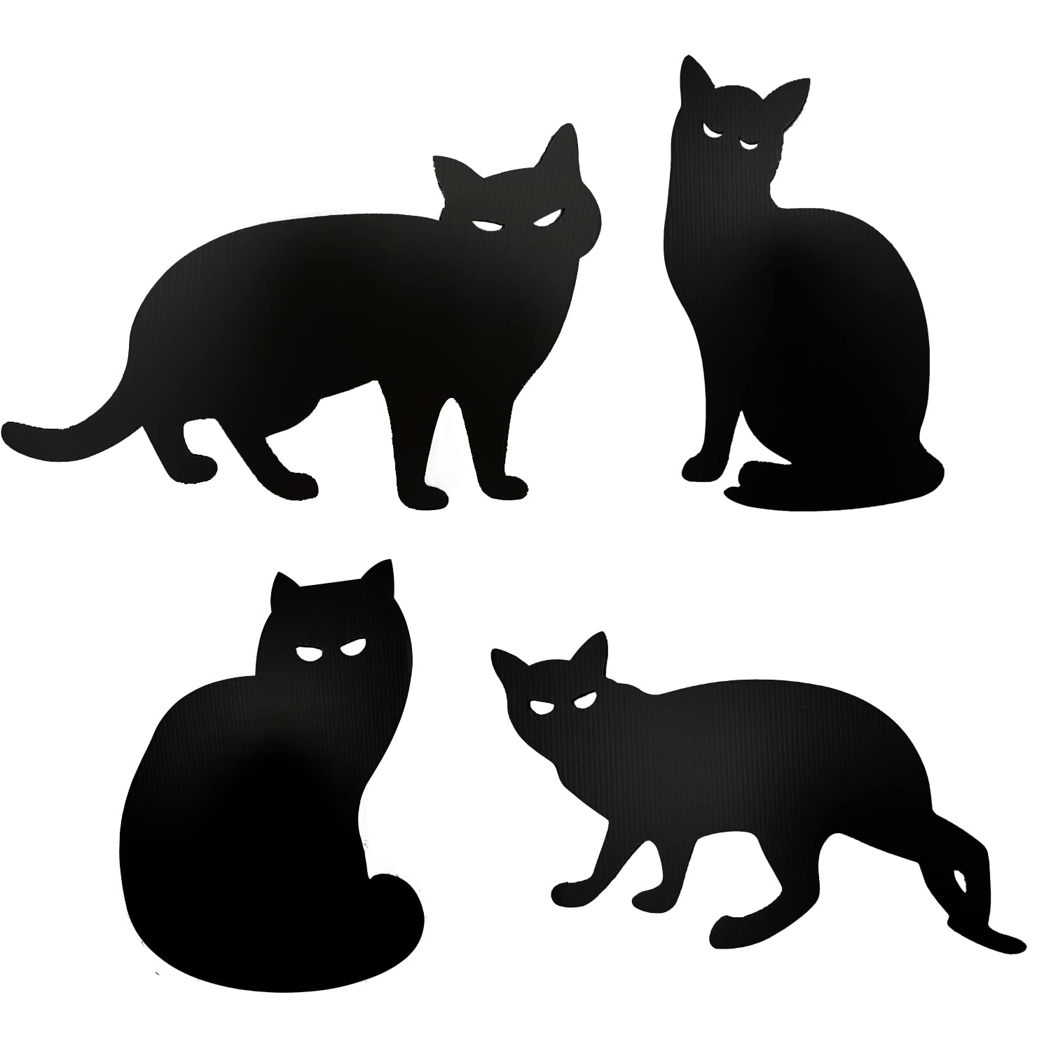 Amazon.co.jp: 黒猫 庭 サイン 4個 ハロウィンデコレーション
