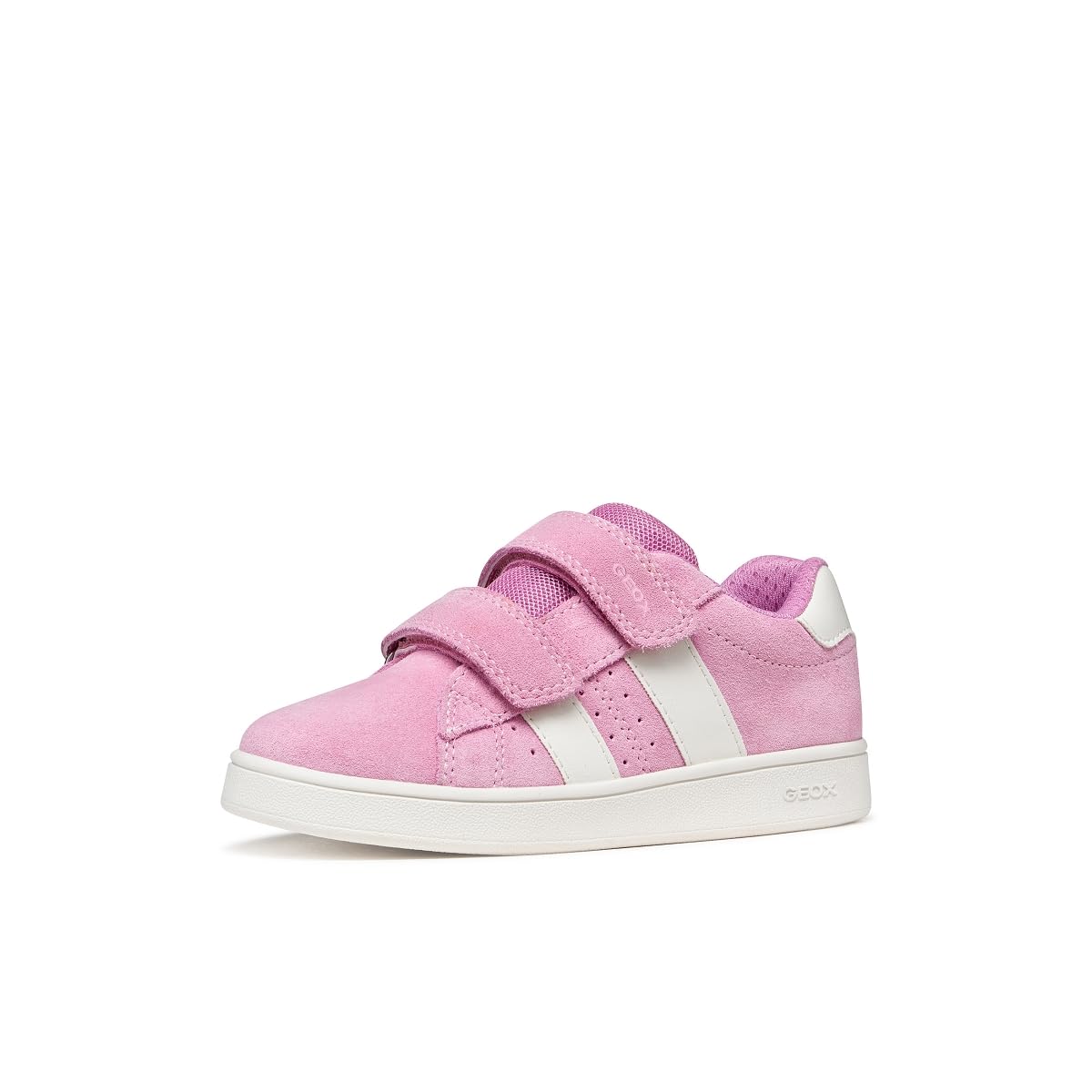 Geox Girl's J Eclyper Sneaker, Dk Pink White, 1.5 UK