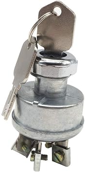 272041 Ignition Switch for Hyster 2394129 Clark D147482 Daewoo Forklift 108066, Silver, Ignition, Manual