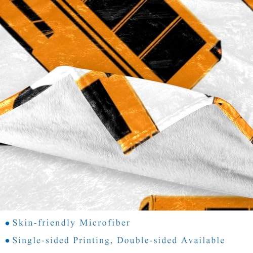 Couverture polaire légère microfibre jaune 150x130cm lit et sofa - 3